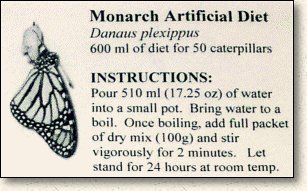 Artificial Diet label