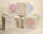 plantable paper favor beach theme folded card