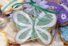 butterfly cookie favors cake favors wedding dress bridal shower favors