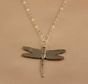 dragonfly earring and necklace gold and silver wedding gift