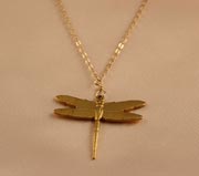 dragonfly earring and necklace gold and silver wedding gift