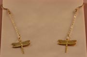 dragonfly earring and necklace gold and silver wedding gift