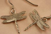 dragonfly earring and necklace gold and silver wedding gift