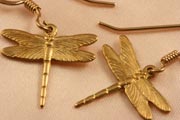 dragonfly earring and necklace gold and silver wedding gift