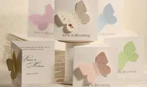plantable butterfly and dragonfly favor seed favors for showers and weddings