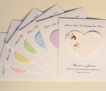 plantable paper favor heart and love shape