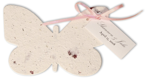 Handmade With Love Plantable Flower Seed Paper Butterflies – Bundle Of 25, Choose Color