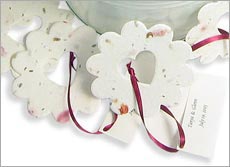 plantable paper seed favors for weddings or special events.