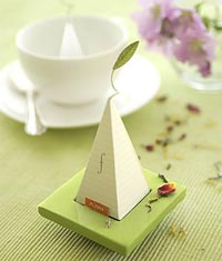 Tea forte tea sachet favors - wildflower seed favor for weddings