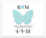 plantable paper favor flat card for baby shower, bridal shower, wedding, or special event.