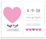 plantable paper favor flat card for baby shower, bridal shower, wedding, or special event.