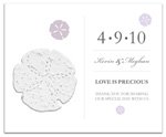 plantable paper favor flat card for baby shower, bridal shower, wedding, or special event.