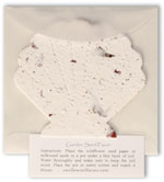 plantable paper favor shell beach theme