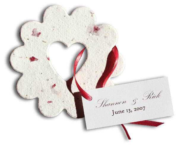 Serendipity Refined Blog: Hand Made Flower Seed Paper Plantable Heart Favors