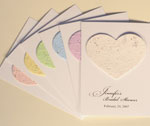plantable paper favor flatcard bridal shower