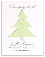 plantable paper handmade christmas card