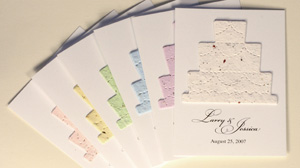 plantable paper favor flat card