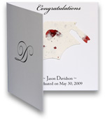 plantable paper handade folded card graduation