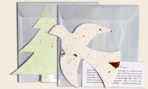 handmade plantable seed paper favors for graduation and holiday theme