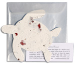 plantable beach theme favor sea turtle