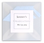 handmade plantable seed paper favor with vellum - graduation theme